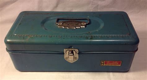 metal revelation tackle box|Vintage Revelation Western Auto Metal Fishing Tackle Tool Box .